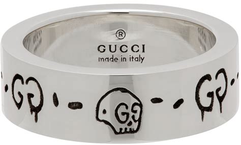 gucci ghost ring ssense|Gucci: Silver Large GucciGhost Ring .